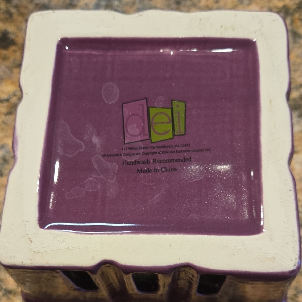 Elegant Purple Ceramic Storage Baskets - Picture 4 of 8